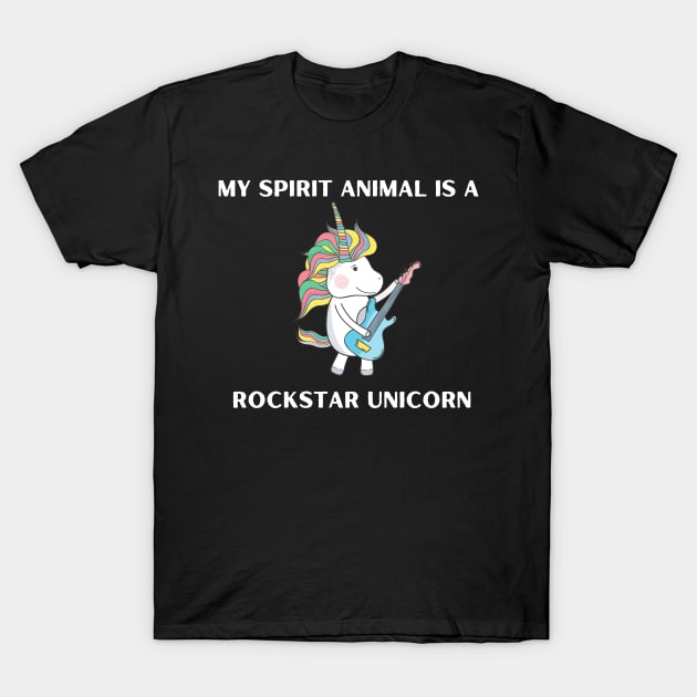 Rockstar Unicorn Spirit Animal T-Shirt by TeeNZ